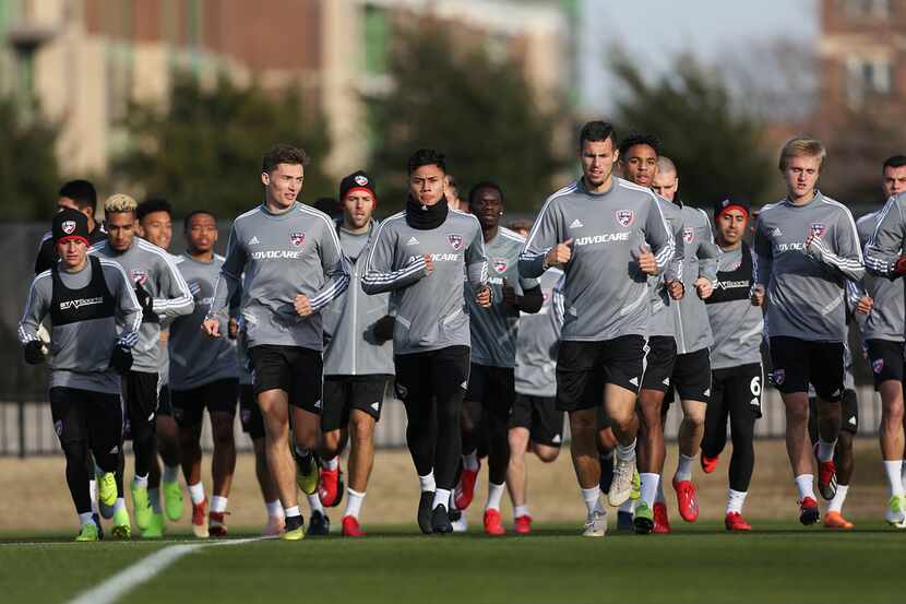 FRISCO, TX - January 21: FC Dallas Team during the first traning session prior to the MLS...