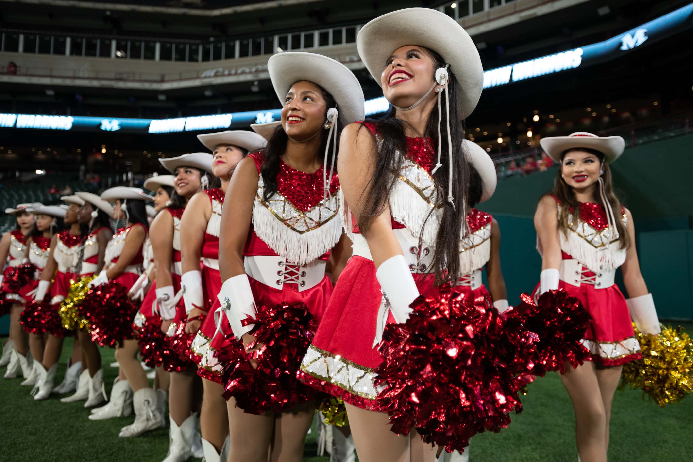 Giselle Garcia, left, and Aryel Torres, center, with the South Grand Prairie High School...