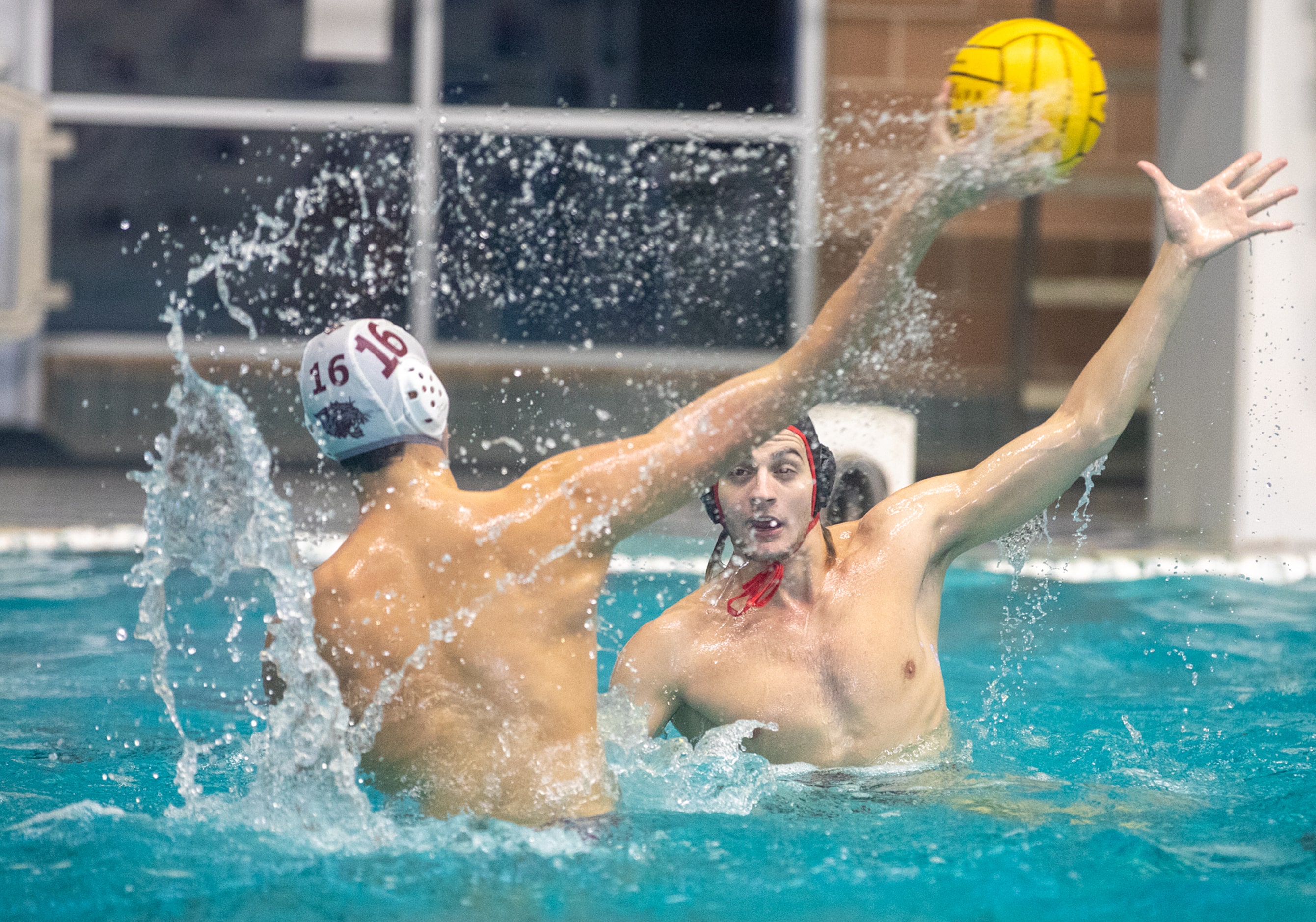 Clear Creek attacker Jamie De Zwart attempts to score as Flower Mound Marcus utility Zachary...