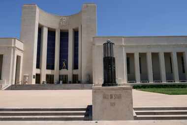 An exterior view of the Hall of State at Fair Park in Dallas, May 10, 2024. 
