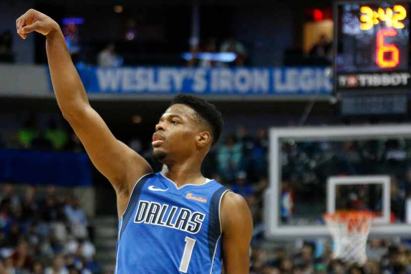 Dallas Mavericks guard Dennis Smith Jr. (1) is pictured during the Chicago Bulls vs. the...