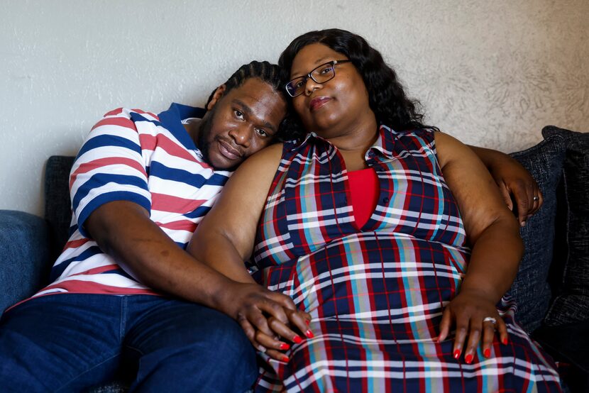 Erica Young, right, and her husband Ronnie Young Jr, on Sunday, July 10, 2022, in Fort...