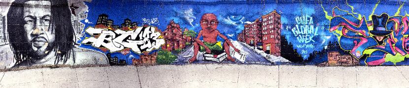 The tour takes visitors by colorful street art that adorns neighborhood walls.