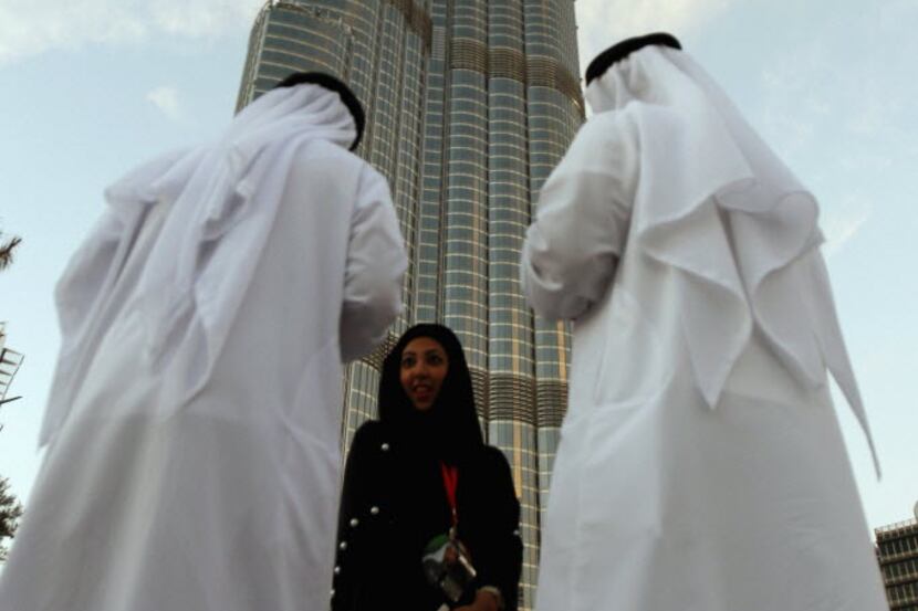 The Burj Khalifa, the world's tallest building, in Dubai, United Arab Emirates. The...