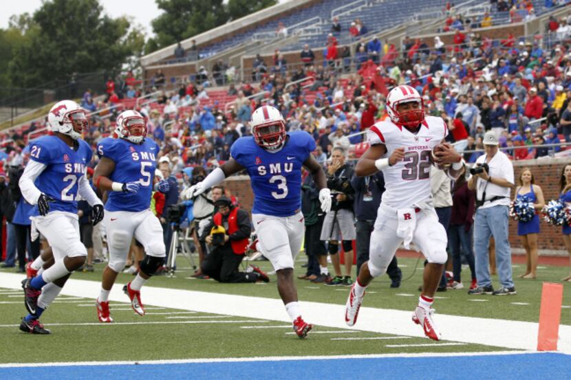 SMU's Darius Joseph, (18) against Connecticut's Obi Melifonwu, (20) in the first half of...