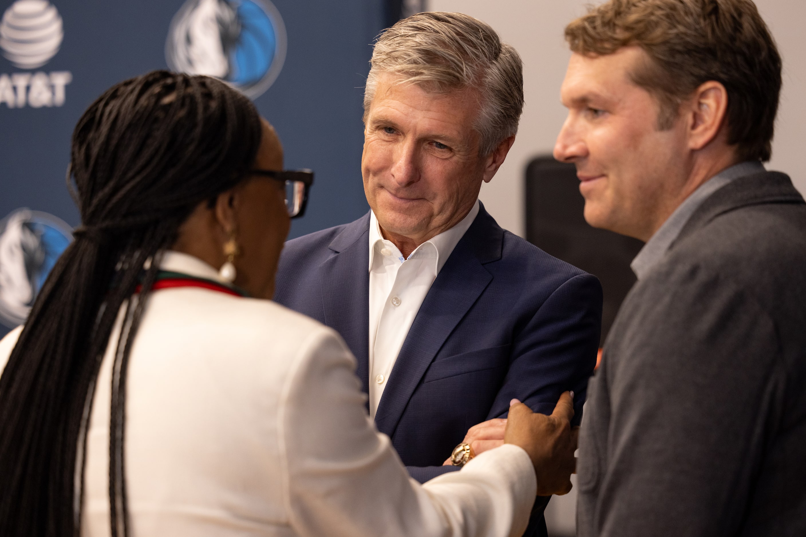 NBA Executive Rick Welts and Dallas Mavericks Chief Executive Officer Cynt Marshall speak...