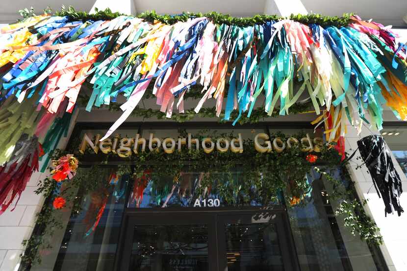The main entrance of Neighborhood Goods, a new concept store at Legacy West. 