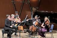 A Mimir Chamber Music Festival performance with, from left, violinists Jesse Mills and Curt...