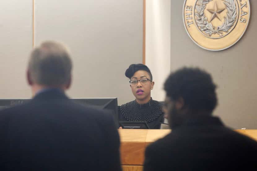 Judge Amber Givens presides over a trial in 2019 at the Frank Crowley Courts Building.