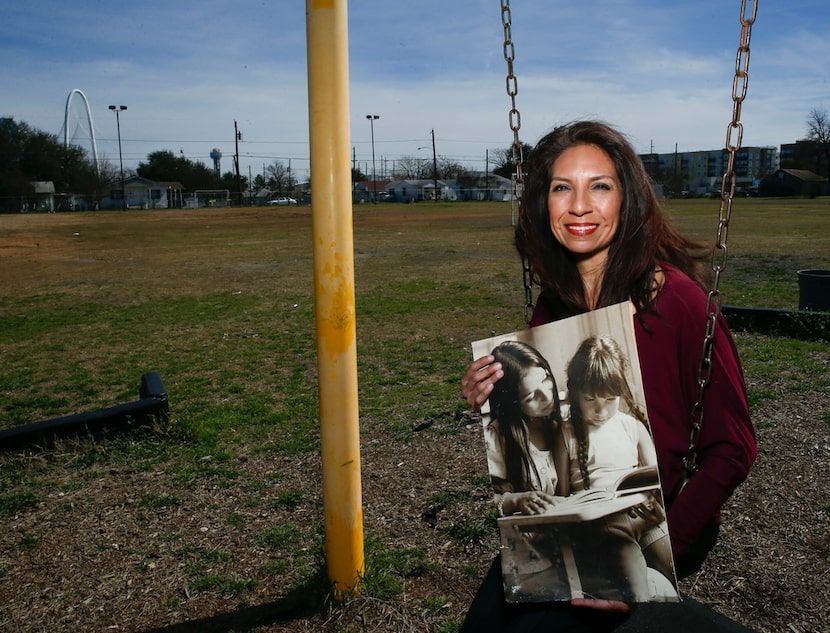 Maria Lozada Garcia, 51, La Bajada Neighborhood Community Association president, holds a...