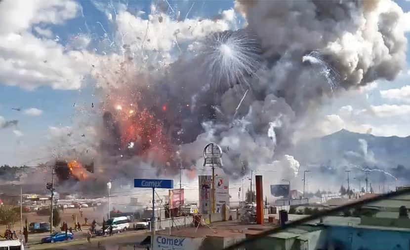 A massive explosion destroyed Mexico's biggest fireworks market in Mexico City on Tuesday....