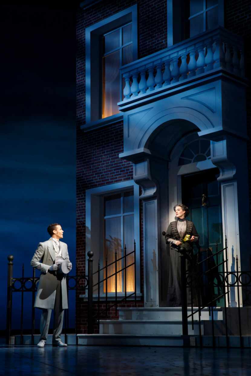 Jordan Donica and Linda Mugleston perform in My Fair Lady, presented by Lincoln Center...