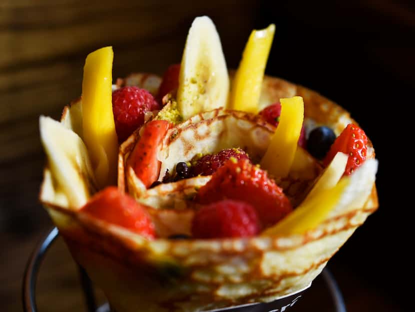 A T-Swirl Fruits Cocktail Japanese crepe from T-Swirl Crepe in Frisco. Ben Torres/Special...