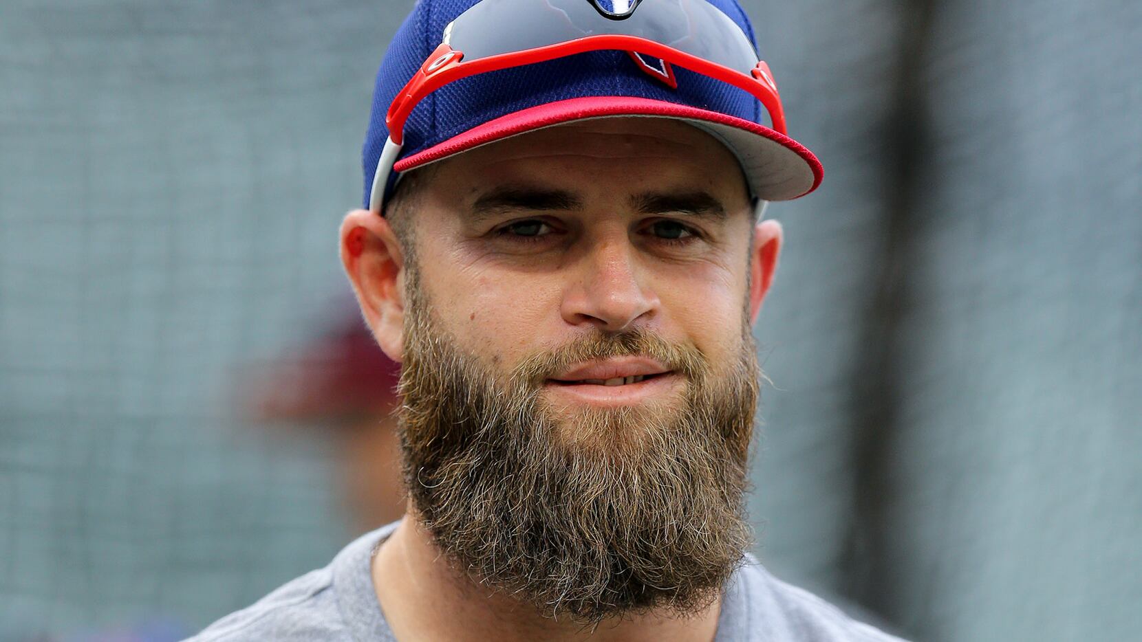 Mike Napoli sports the new 'Party at Napoli's' shirt