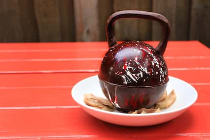 Step One: Order the chocolate kettlebell. (It's huge: the actual size of a kettlebell.) Step...