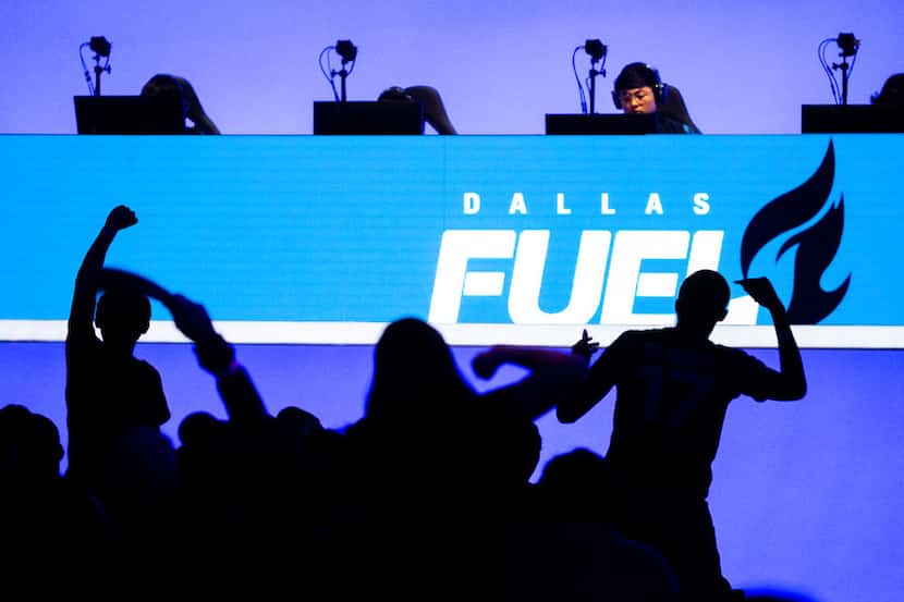 The Dallas Fuel plays against the San Francisco Shock on Feb. 9, 2020 at the Esports Stadium...