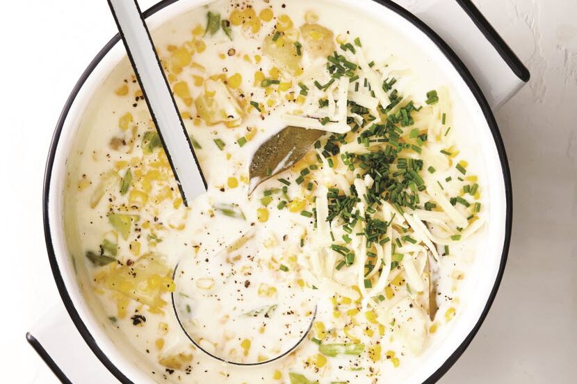 Corn and Cheddar Chowder from Dinner for Everyone, by Mark Bittman (Clarkson Potter, $40)