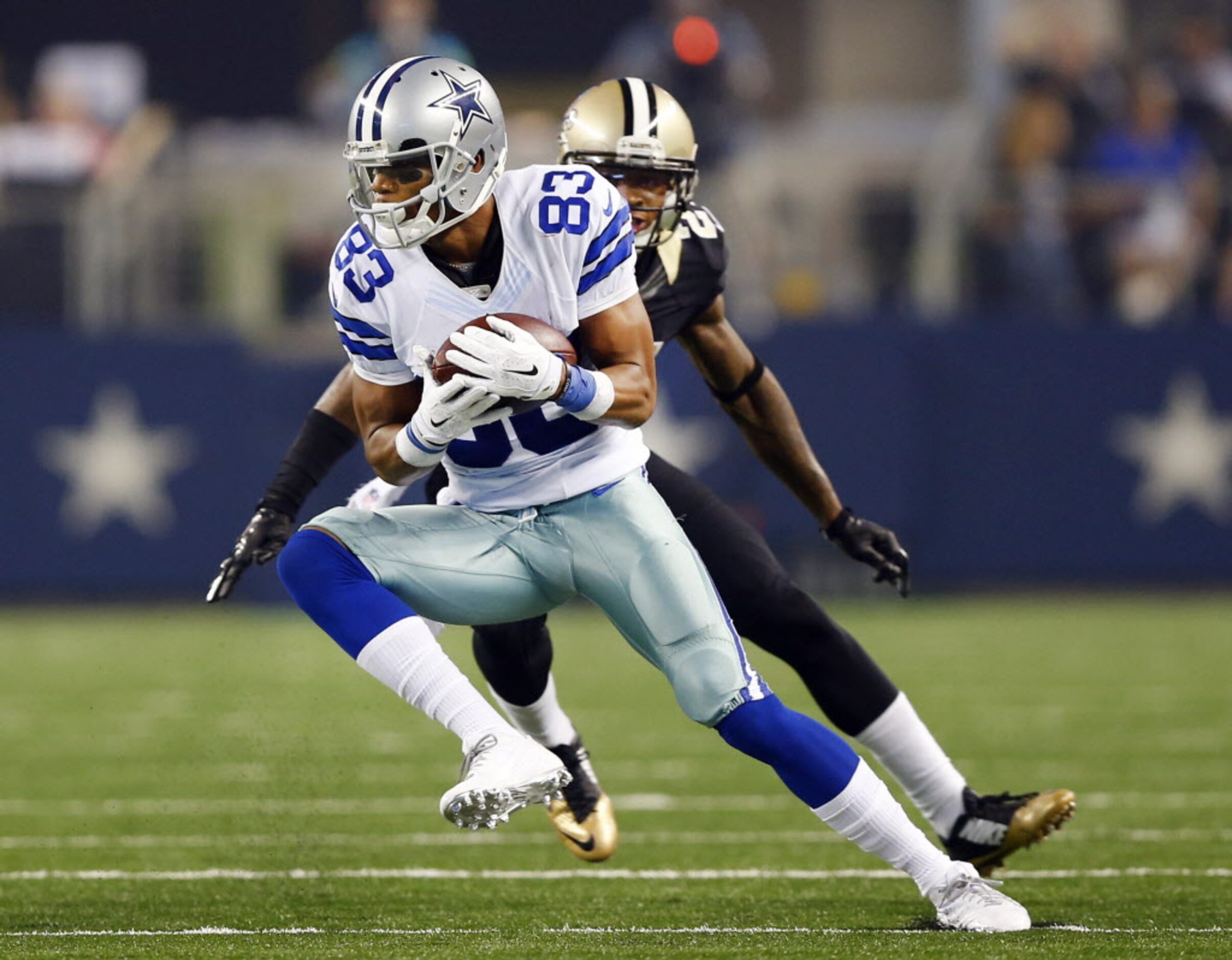 Dallas Cowboys wide receiver Terrance Williams (83) makes a first quarter pass completion...