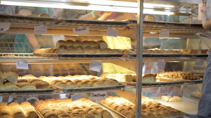 Rows of freshly-baked items make for an irresistible aroma at the Czech Stop, a famous...