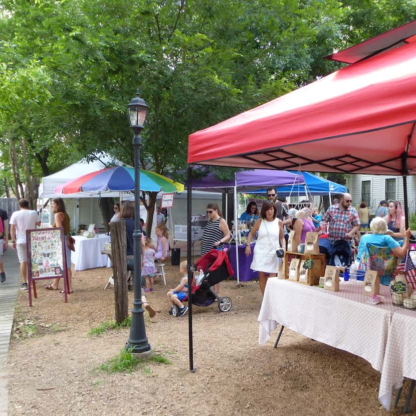 The McKinney Farmers Market starts inside the Heritage Village at Chestnut Square.