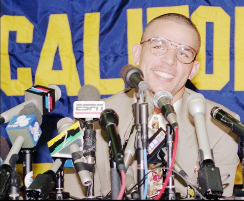  University of California's Jason Kidd smiles at news  conference Wednesday, March 23, 1994...