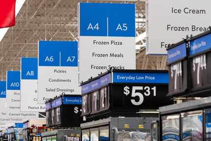 New store signs inside the Walmart in Forney at 802 E US Hwy 80. 