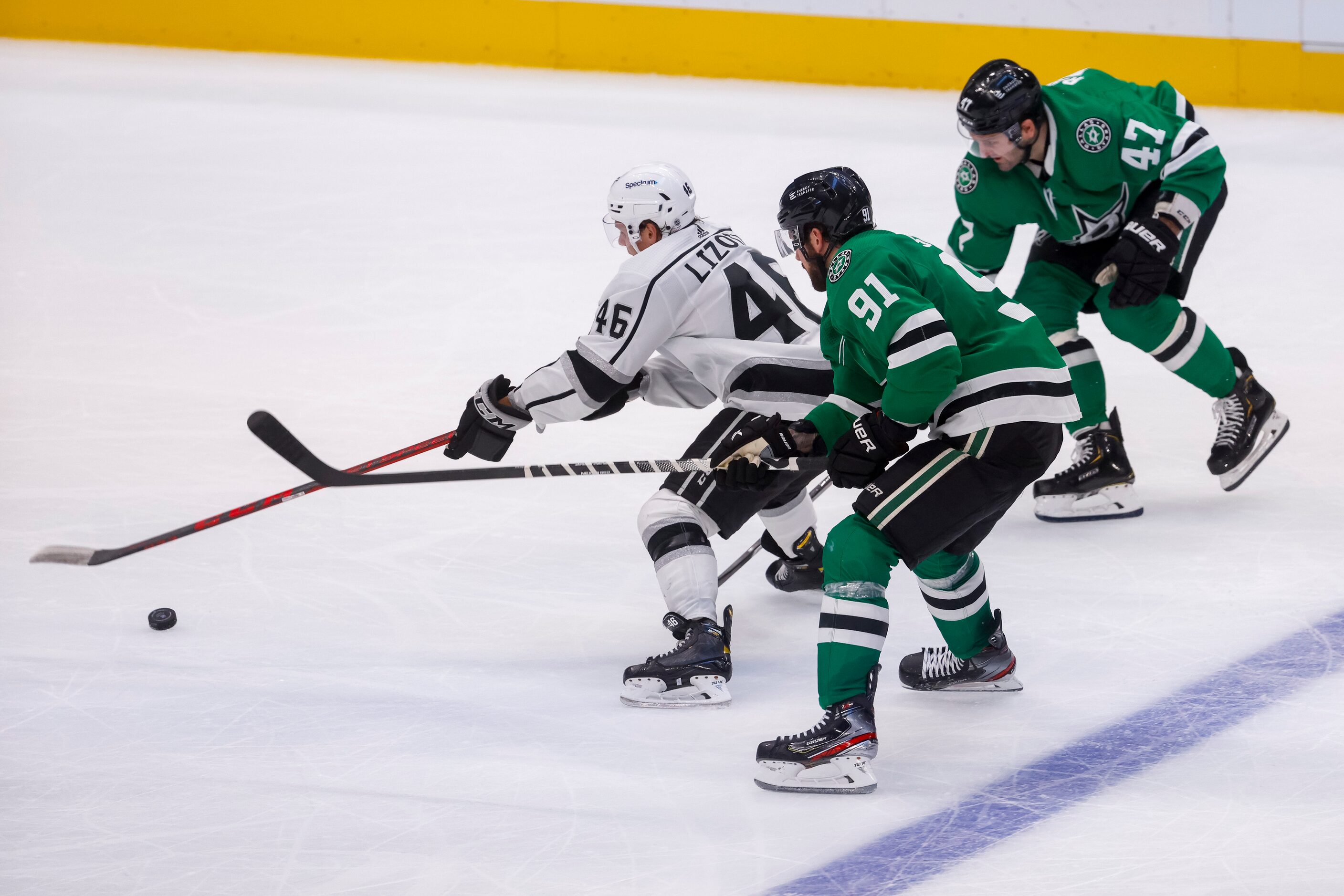 Dallas Stars center Tyler Seguin (91) and Dallas Stars right wing Alexander Radulov (47)...