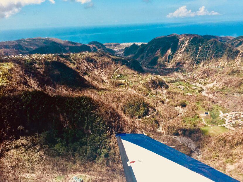 Resilience Global King Air C90 (N121GT) conducting an aerial survey of the island of...