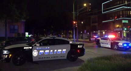 An image from the scene from footage provided by Metro Video Dallas/Fort Worth.