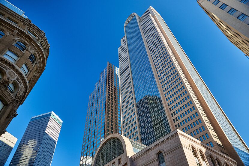 The 60-story Comerica Bank Tower opened in 1987