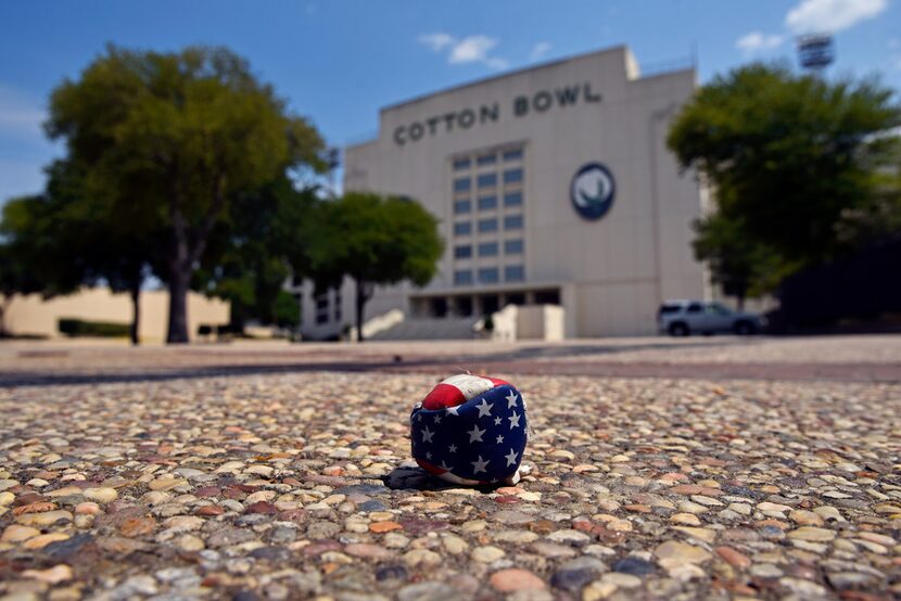 A hacky sack left behind at Fair Park earlier this week