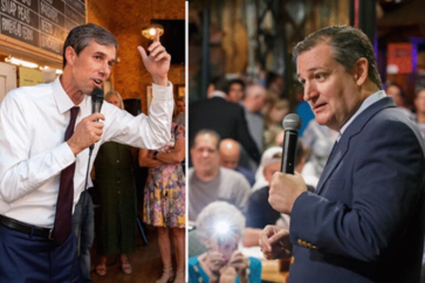 Democratic Rep. Beto O'Rourke (left) and Republican Sen. Ted Cruz (right) are trying hard to...