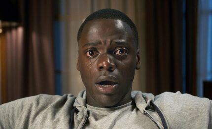 This image released by Universal Pictures shows Daniel Kaluuya in a scene from, "Get Out."...