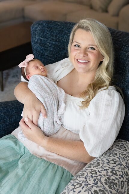 Flower Mound Marcus girls soccer coach Erin Smith with her daughter Elizabeth “Ellie” Smith,...