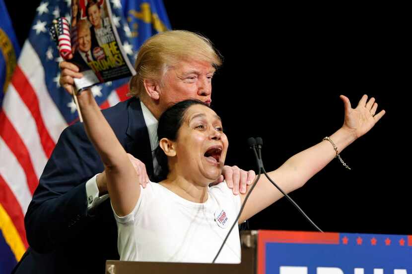 Myriam Witcher, de Colombia, fue la mujer que mostró su apoyo a Donald 
