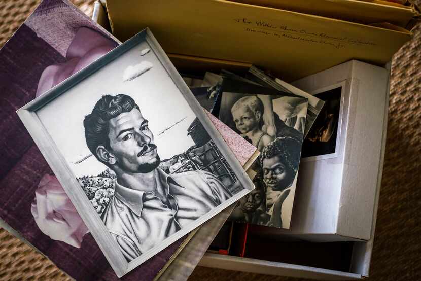 A box of materials related to Michael G. Owen Jr., including a photograph of a...