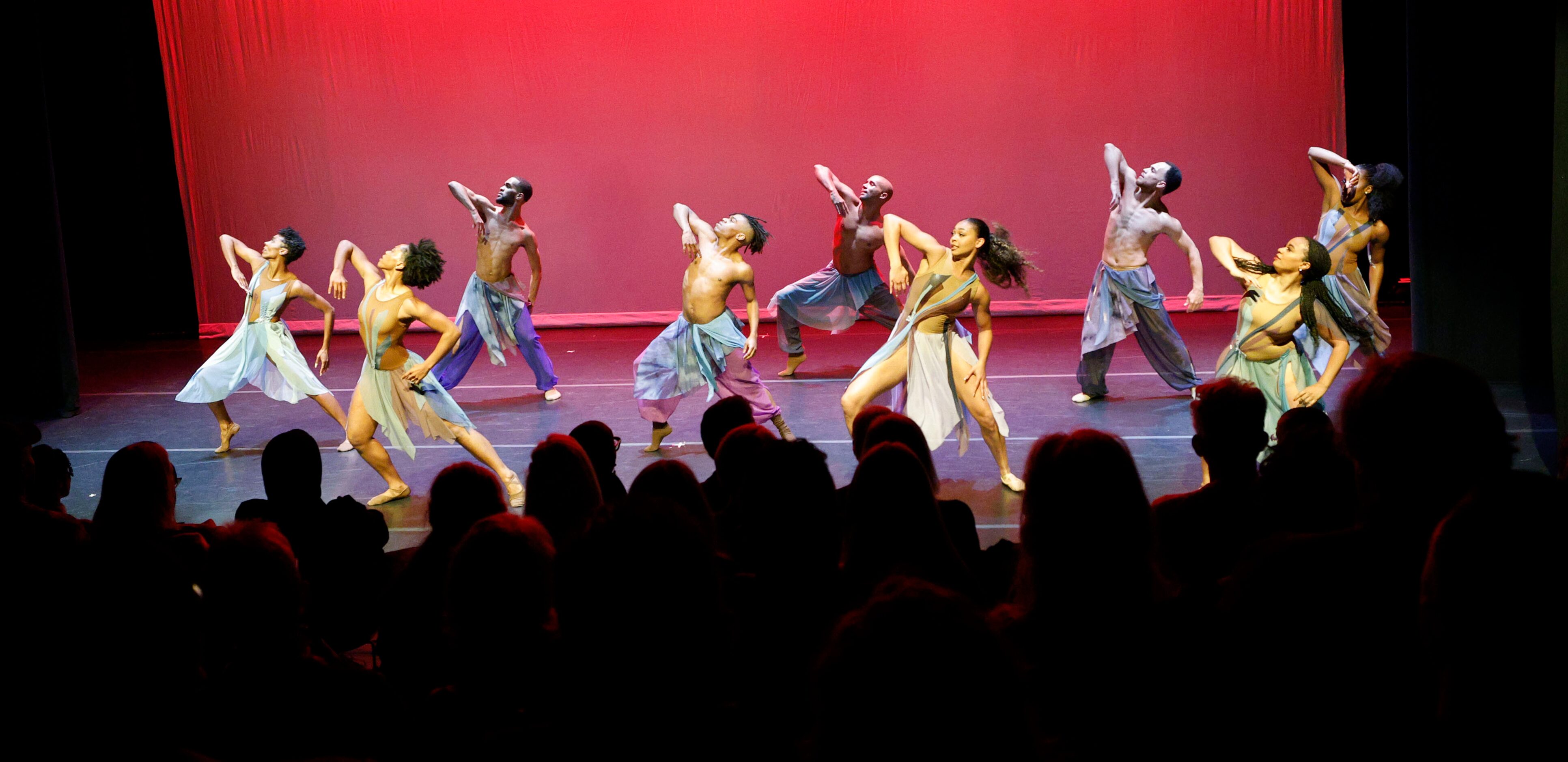 Former Dallas Black Dance Theatre dancers perform “ When the Wind Blows,” choreographed by...