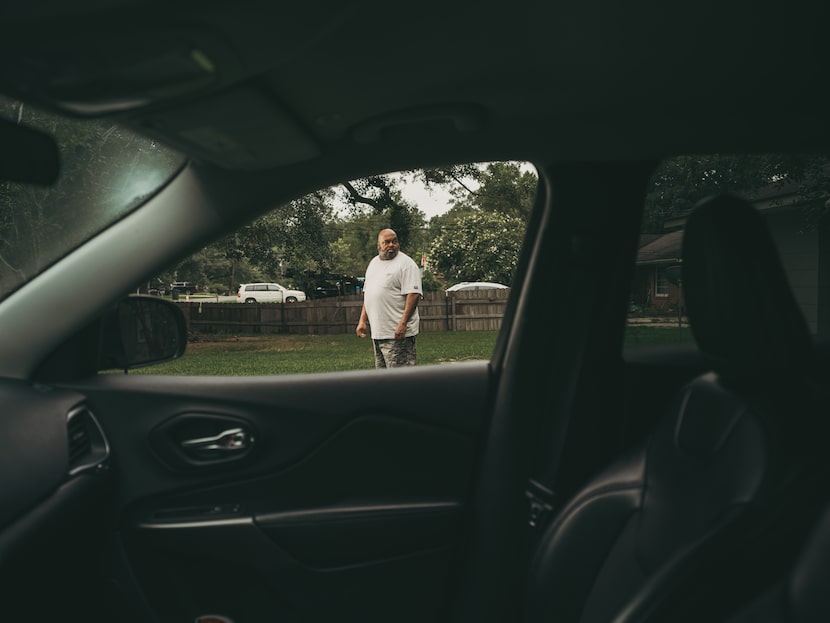 Don Weaver, at his home in Baton Rouge, Louisiana, with the car he bought after Exeter...