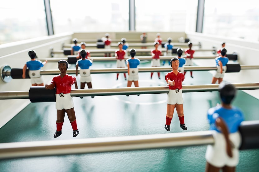 A suite has this foosball table.