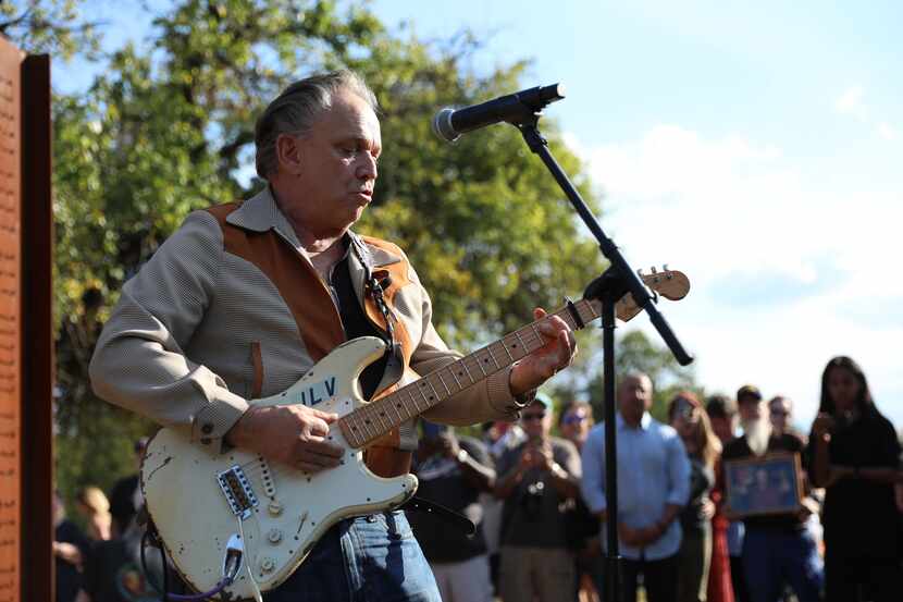 Jimmie performed "Six Strings Down" for the crowd gathered at the official dedication of the...