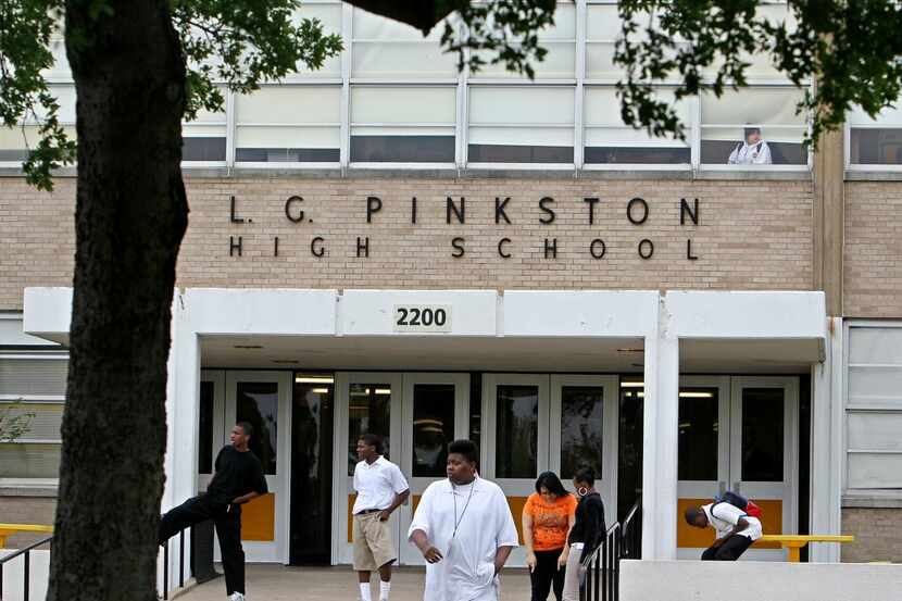 
Pinkston High School in West Dallas is among the schools slated for replacement under a...