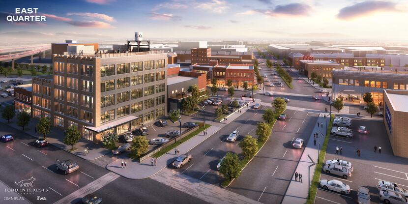 The East Quarter development includes almost two dozen historic buildings and lots on the...