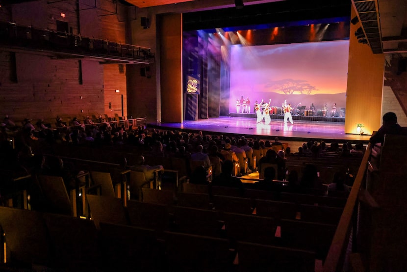 The Dallas Black Dance Theatre and DBDT: Encore! companies dance during the DanceAfrica!...