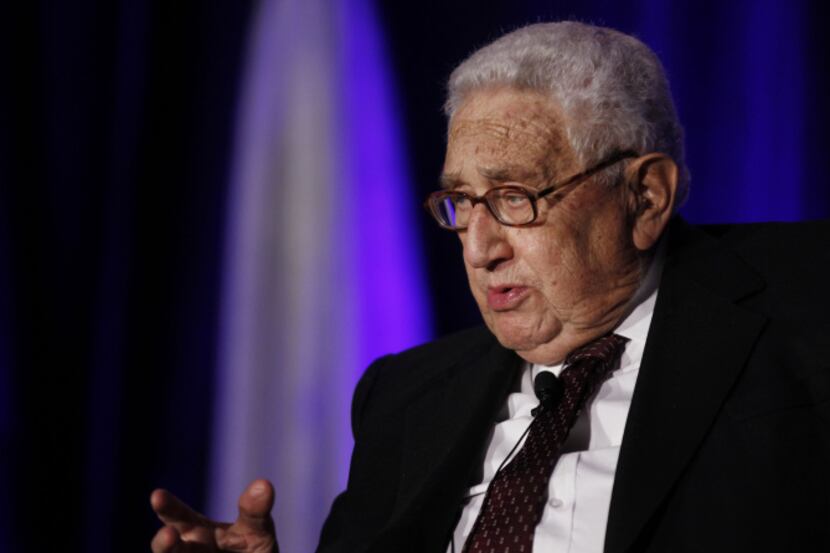 Former Secretary of State Henry Kissinger spoke Friday during a lunchtime event hosted by...