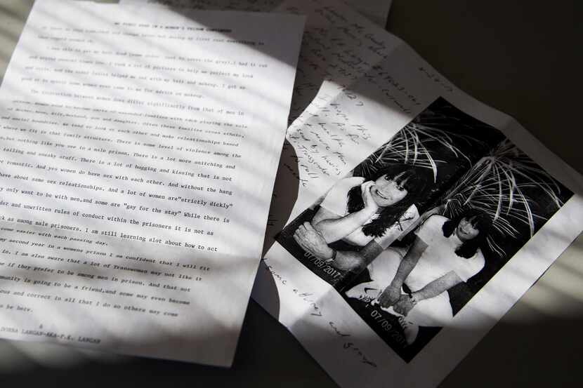A letter from transgender inmate Donna Langan, 59, written to reporter Lauren McGaughy,...