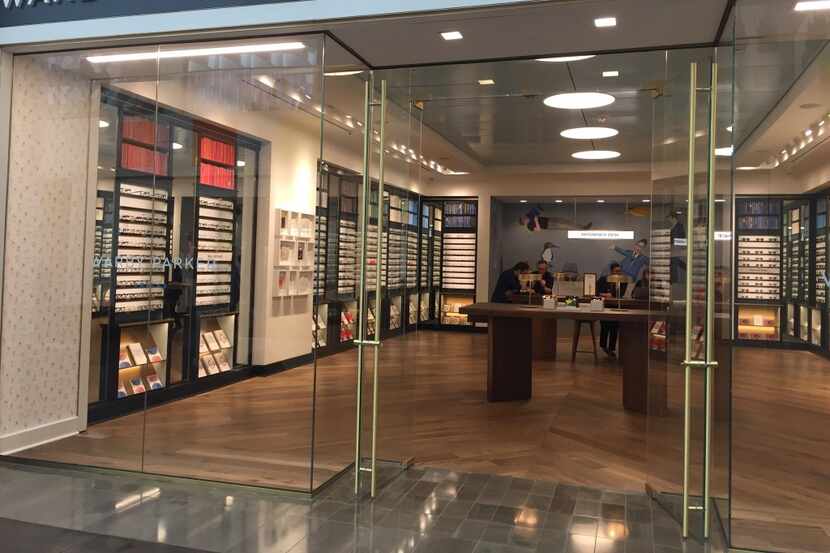 Warby Parker store at NorthPark Center in Dallas.