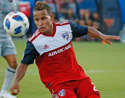 FC Dallas midfielder Michael Barrios (21) is pictured in action during the FC Dallas vs. the...
