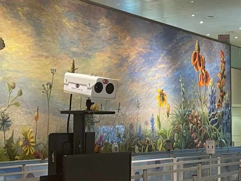 A thermal camera being tested at Dallas Love Field, through a partnership between the...