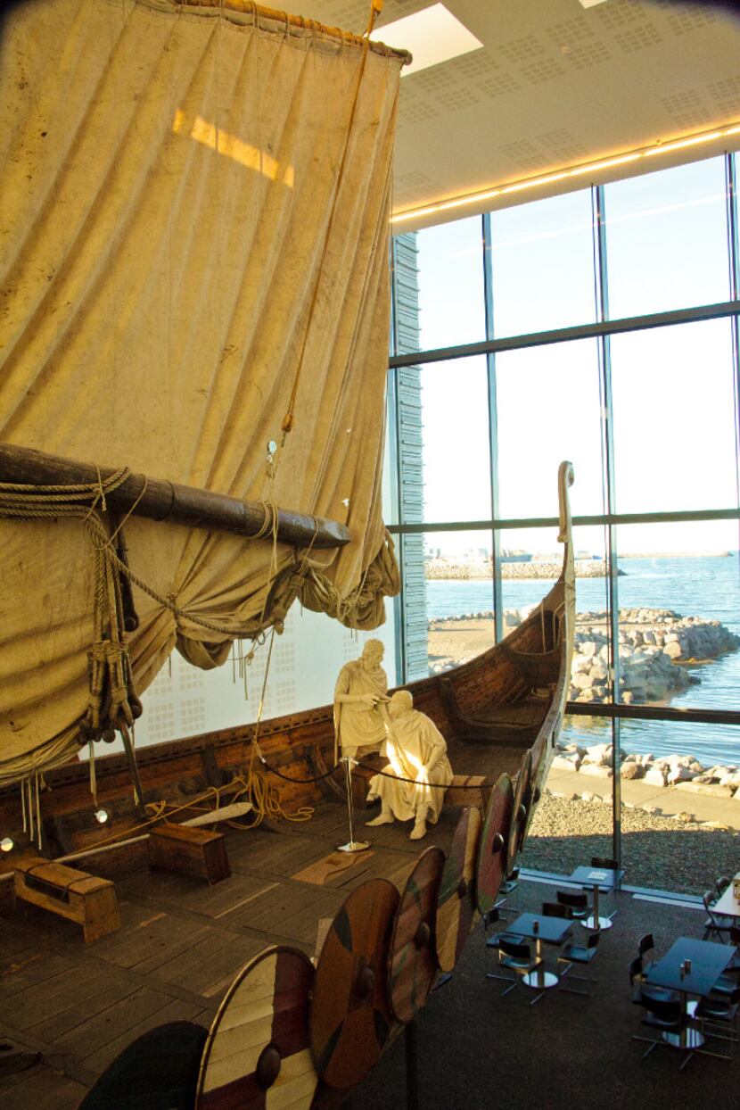 At Viking World, visitors can enter an exact replica of a Viking ship, which sailed across...
