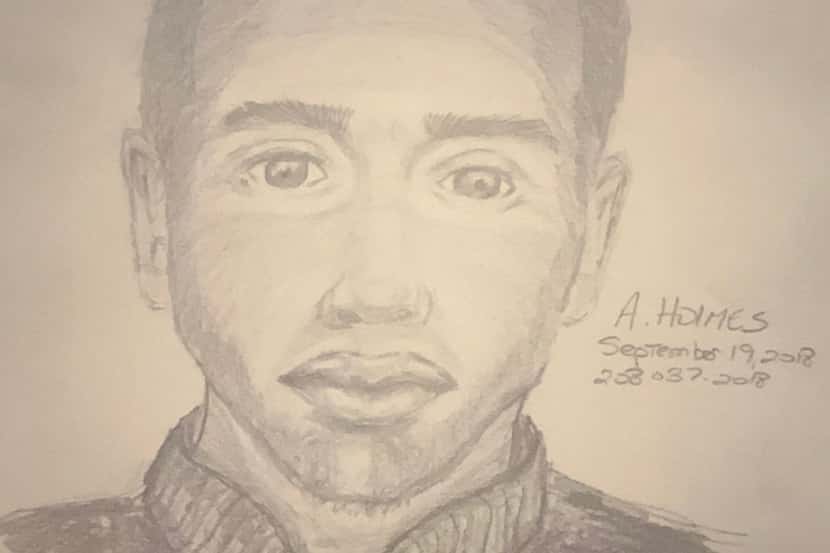 Police sketch of a suspect in two aggravated sexual assaults in Far North Dallas.